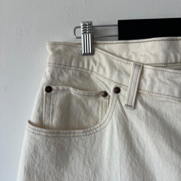 Abercrombie & Fitch Curve Love Cream Ultra High Rise 90s Straight Jean 18L / 34 - Picture 4 of 8